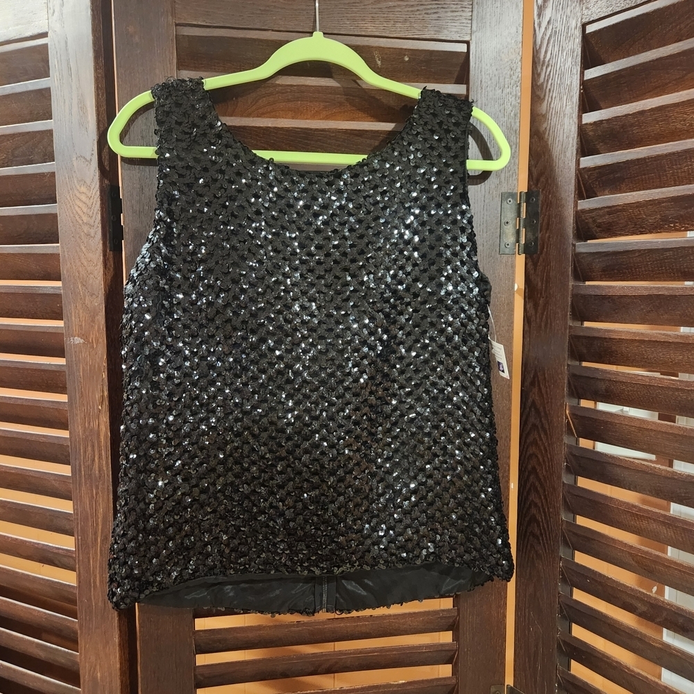 Park Storyk Sparkling Black Sleeveless Top